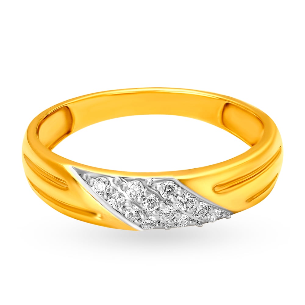 Brilliant 18 Karat Gold And Diamond Finger Ring,,hi-res image number null