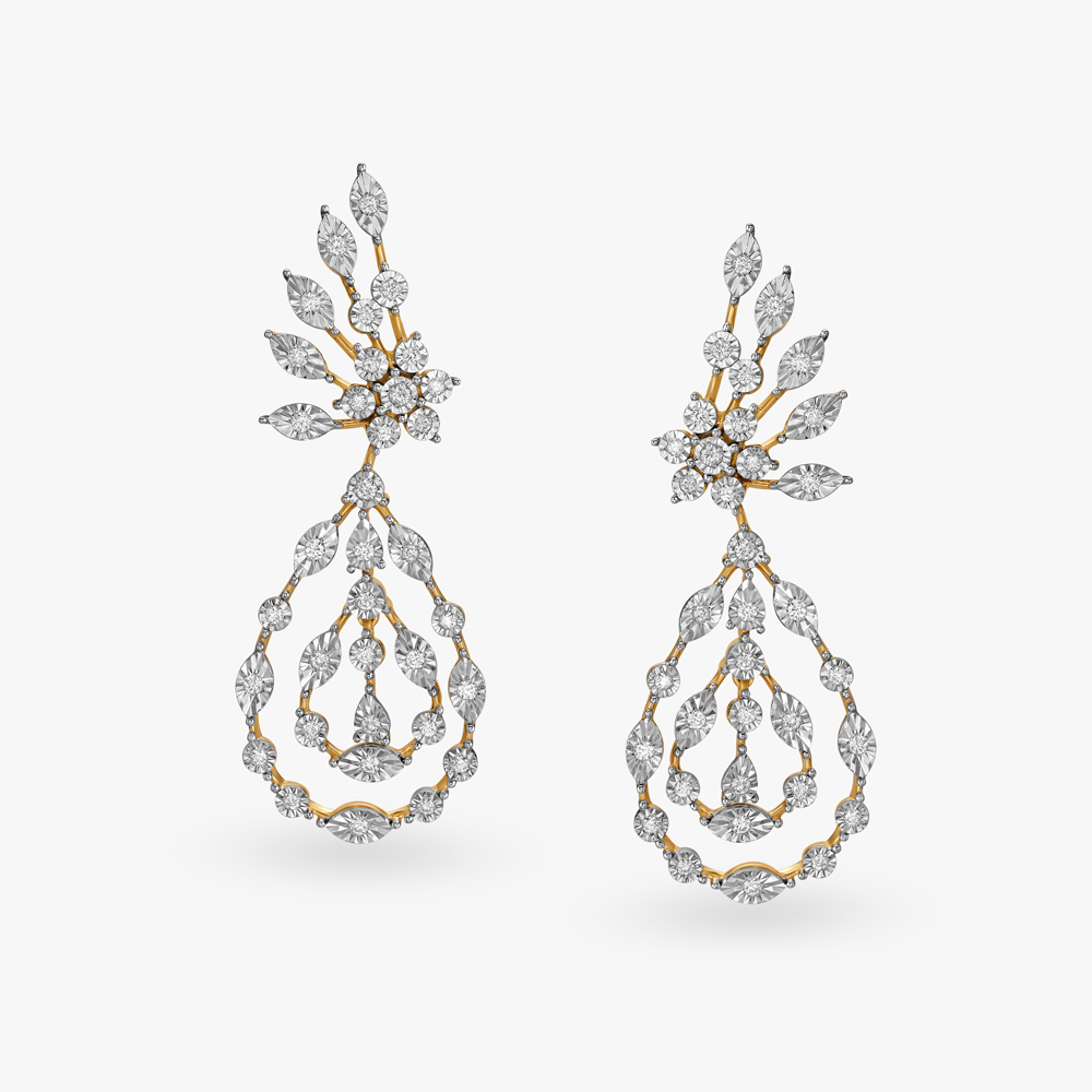 Grand Diamond Drop Earrings