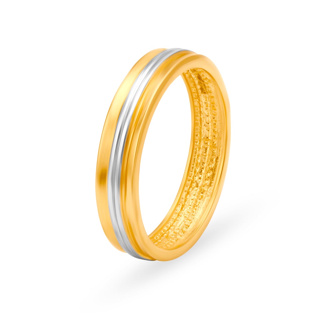 Exquisite Single Stone Gold and Diamond Finger Ring For Men