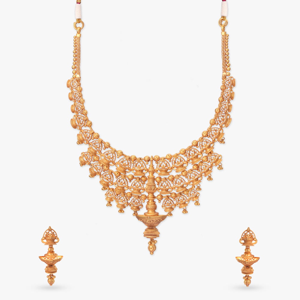 Jyoti Kalash Gold Necklace set,,hi-res image number null