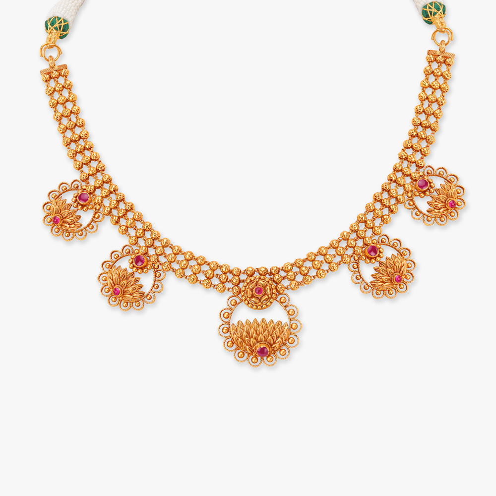 Opulent Floral Necklace Set,,hi-res image number null