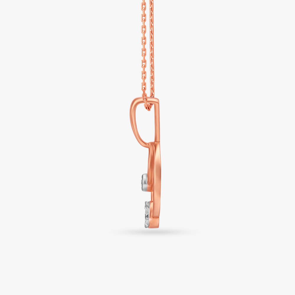 Exquisite Rose Gold Diamonds Pendant,,hi-res image number null