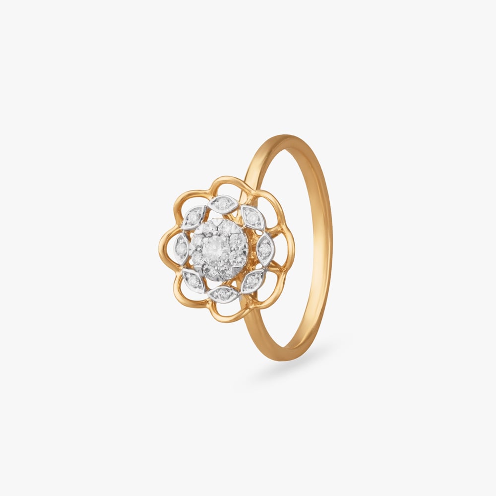 Luminous Blossom Diamond Finger Ring,,hi-res image number null