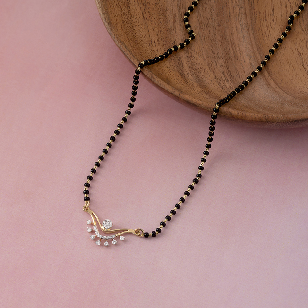 Serenade Shine Gold and Diamond Mangalsutra,,hi-res image number null