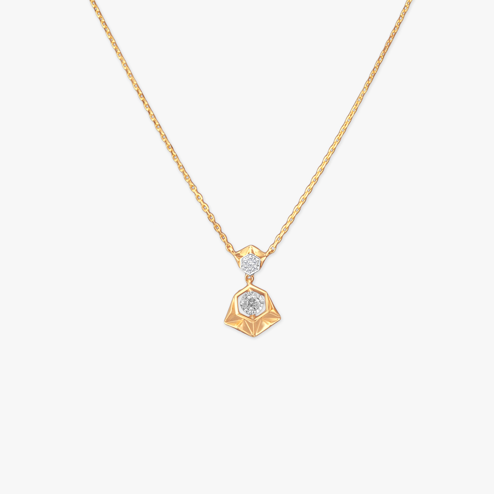 Prism Link Diamond Pendant with Chain,,hi-res image number null