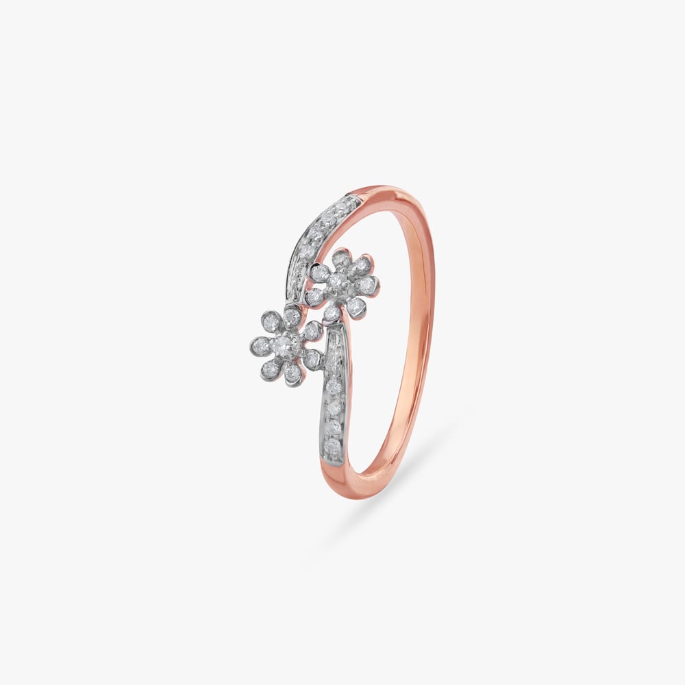Floral Duet Diamond Ring,,hi-res image number null