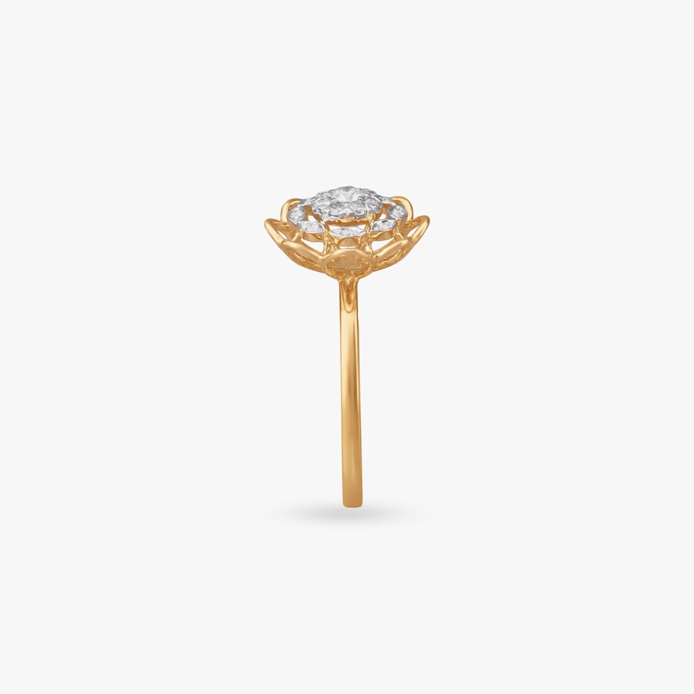 Luminous Blossom Diamond Finger Ring,,hi-res image number null