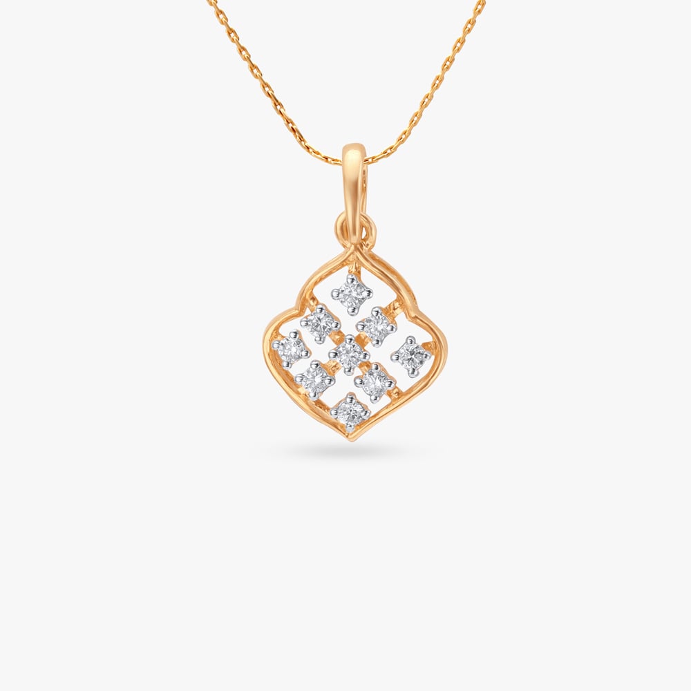 Vintage Lattice Diamond Pendant,,hi-res image number null