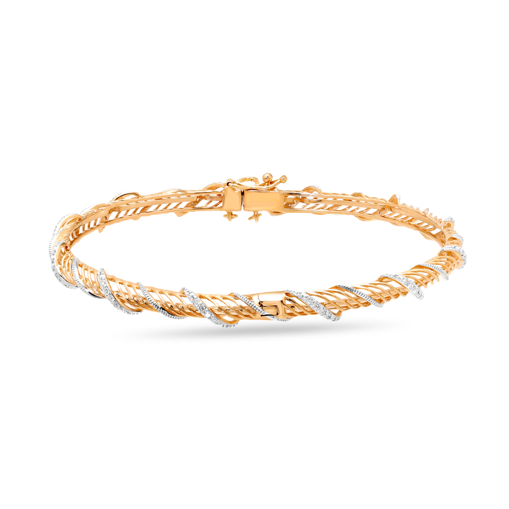 14KT Yellow Gold Shimmering Coiled Bangle,,hi-res image number null