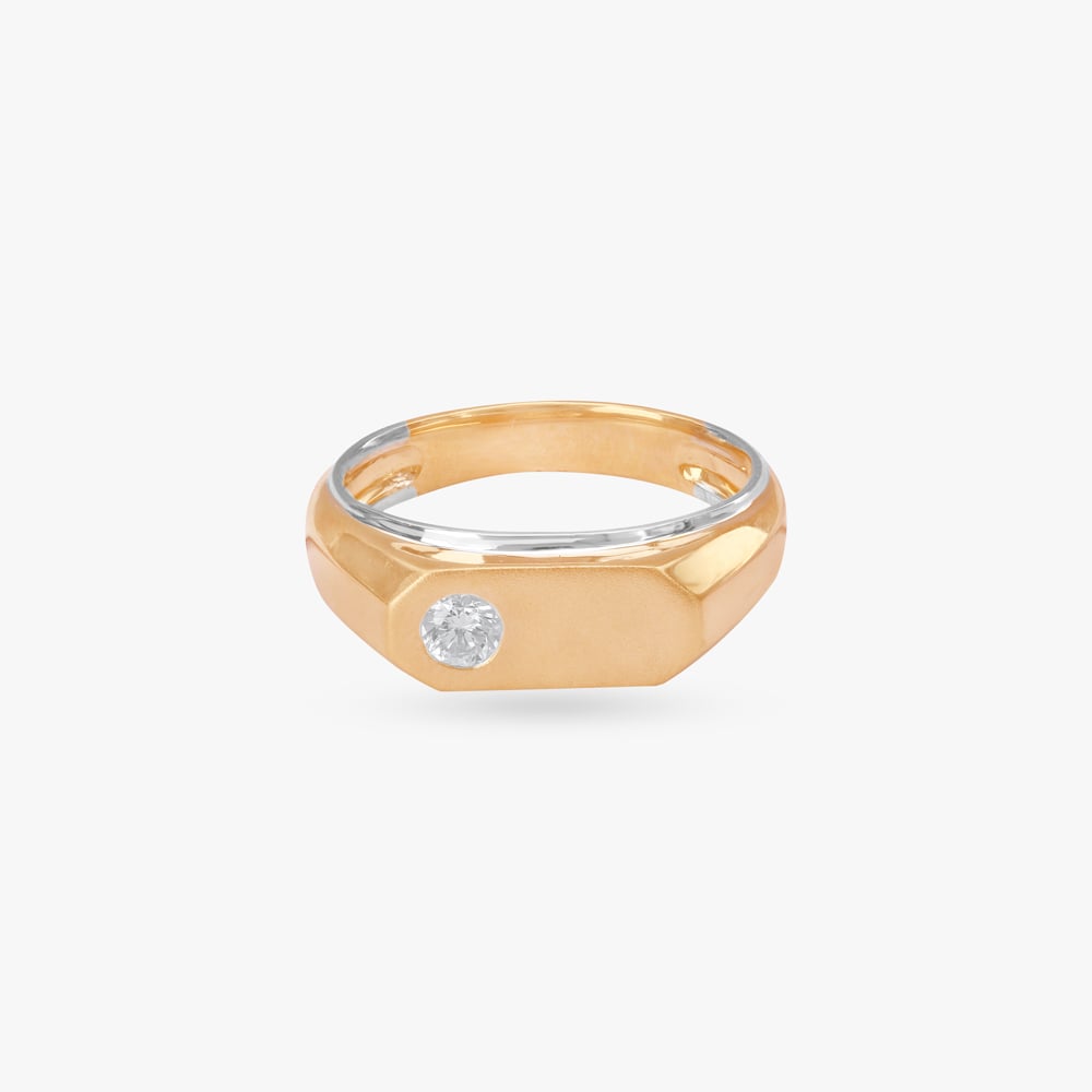 Sleek Contour Diamond Ring for Men,,hi-res image number null