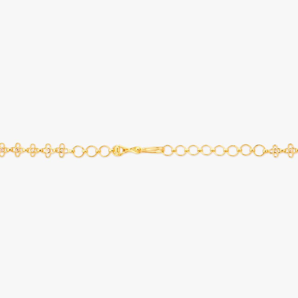Draped Bloom Gold Necklace Set,,hi-res image number null