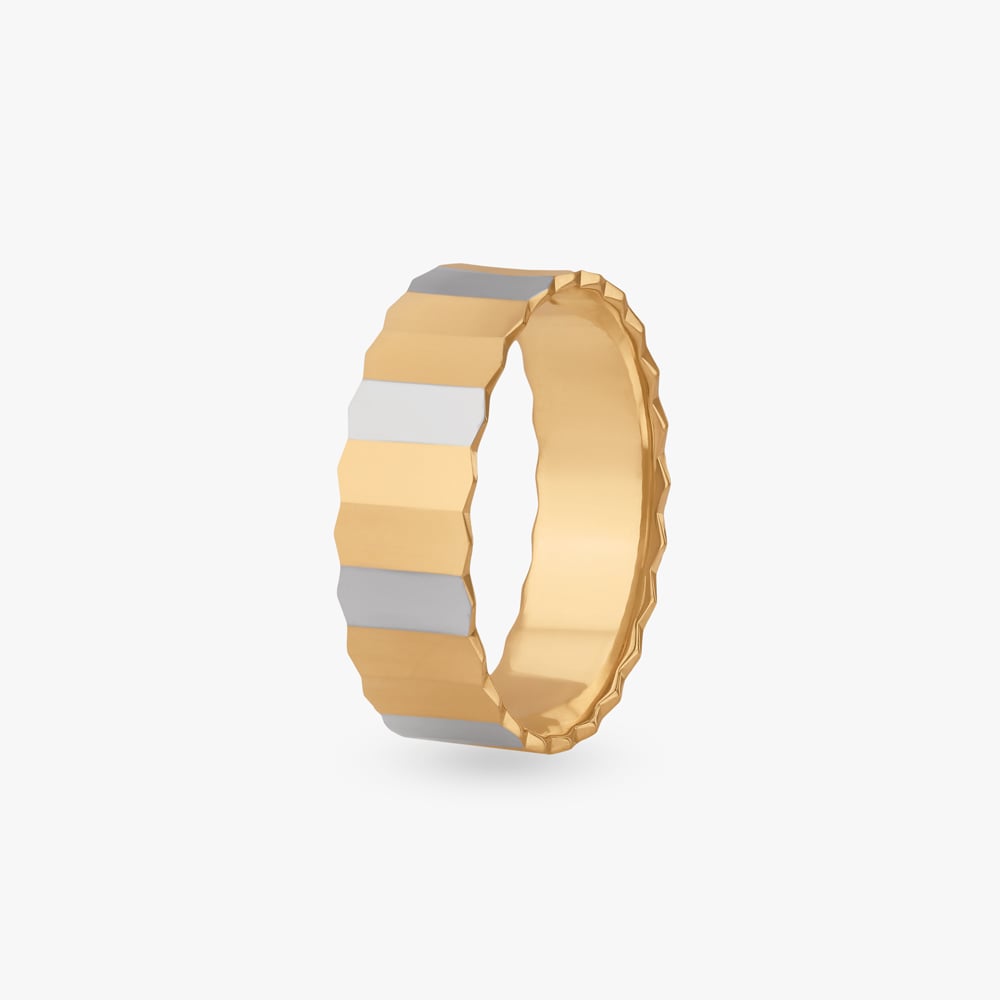 Chevron Link Gold Ring,,hi-res image number null