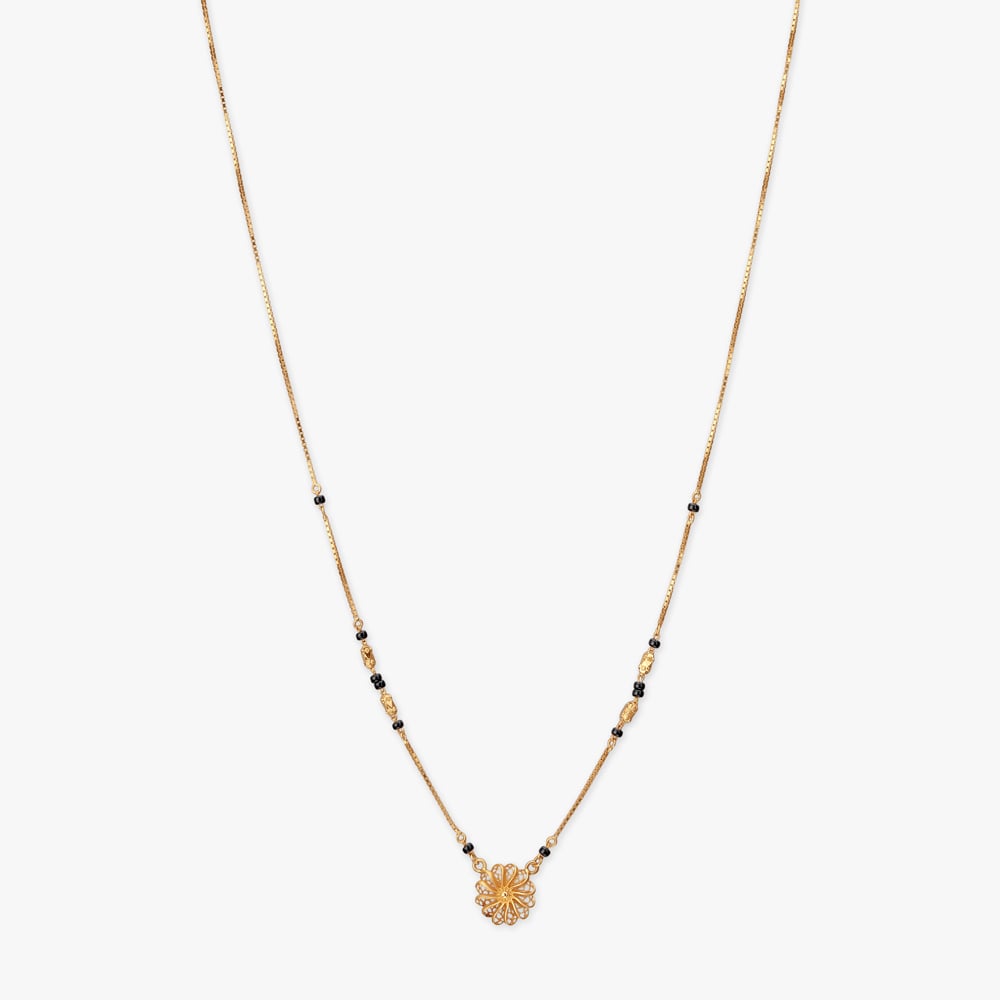 Floral Grace Gold Mangalsutra,,hi-res image number null