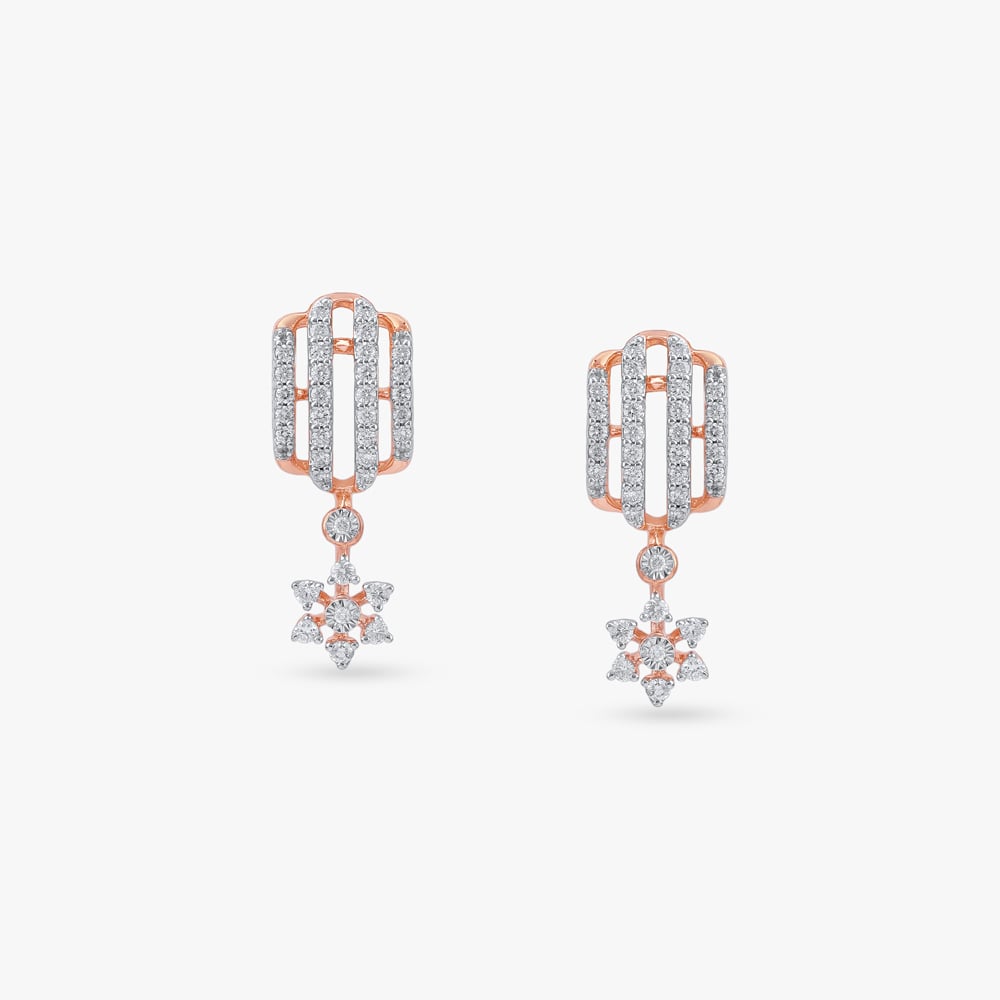 Stellar Spark Diamond Drop Earrings,,hi-res image number null