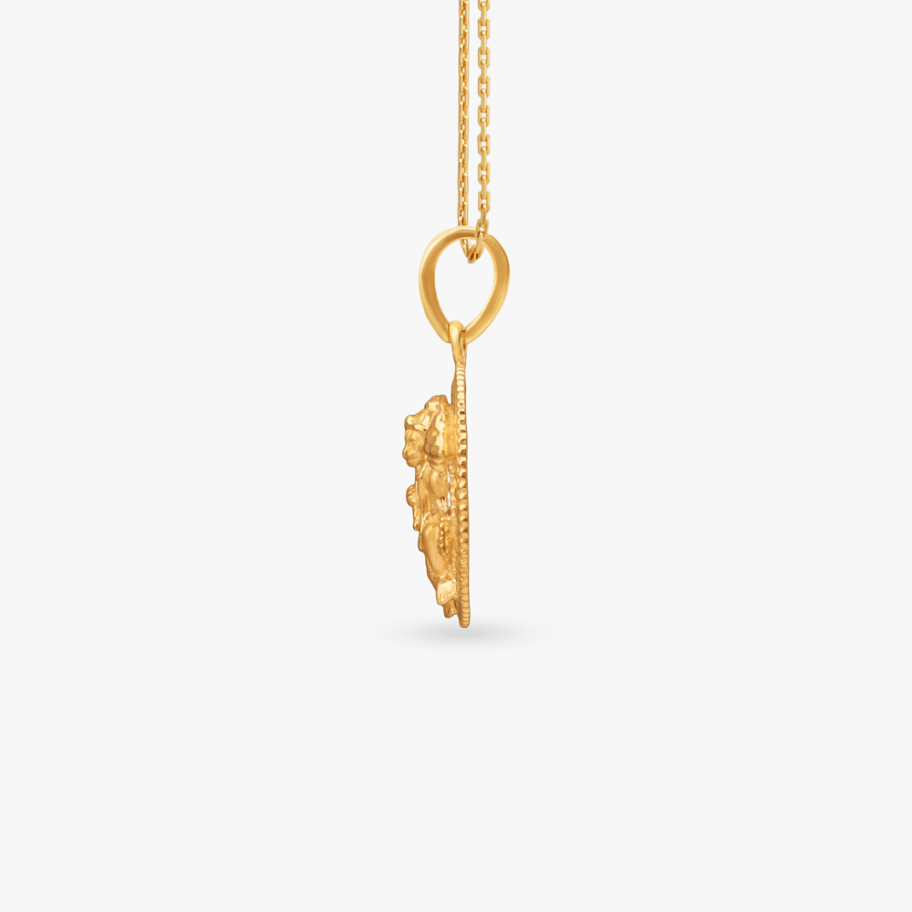 Veer Hanuman Gold Pendant for Men,,hi-res image number null