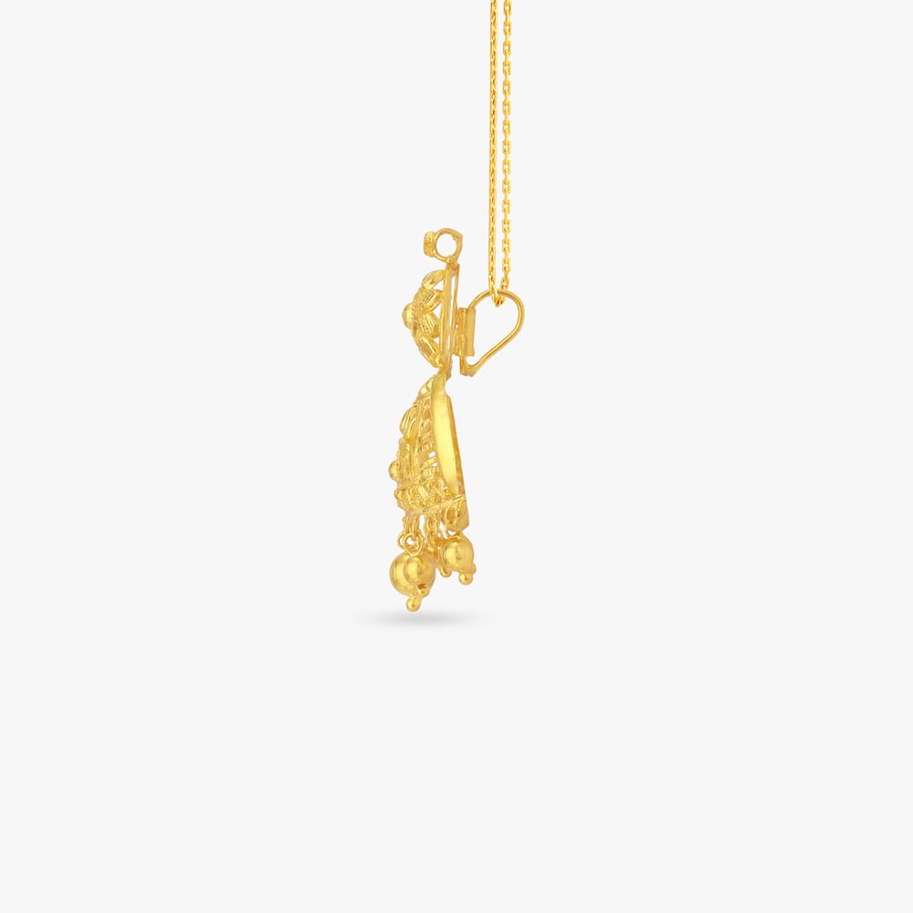 Lotus Bloom Gold Maang Tikka,,hi-res image number null