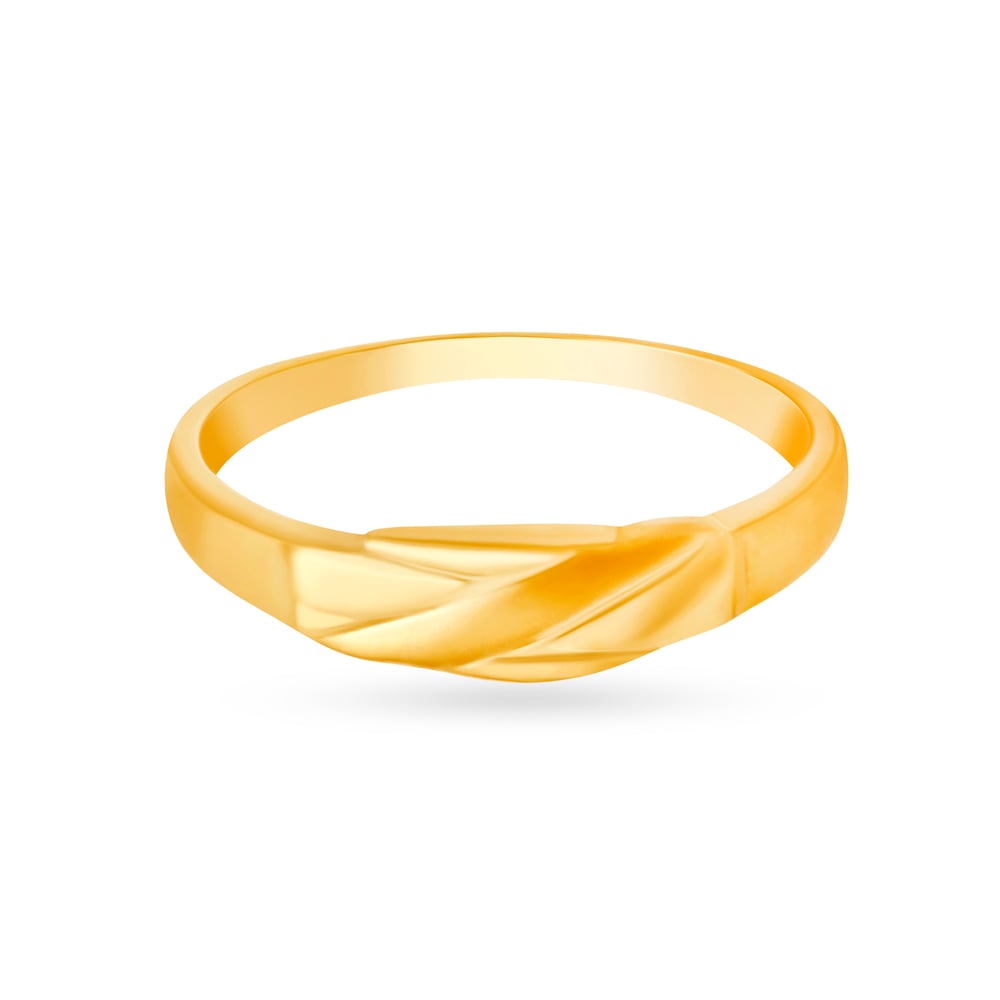 Artistic 22 Karat Yellow Gold Abstract Finger Ring,,hi-res image number null