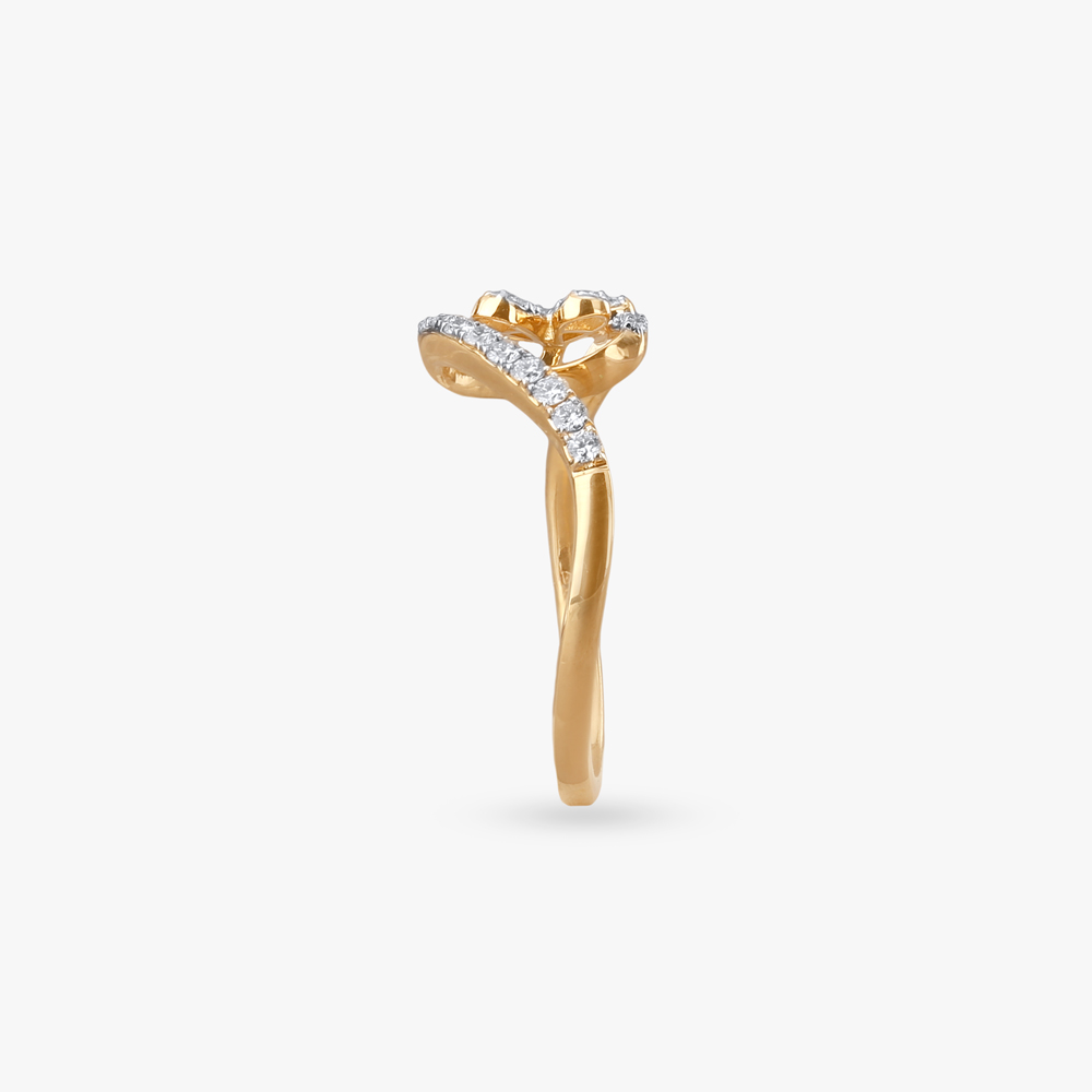 Curved Bloom Diamond Ring,,hi-res image number null