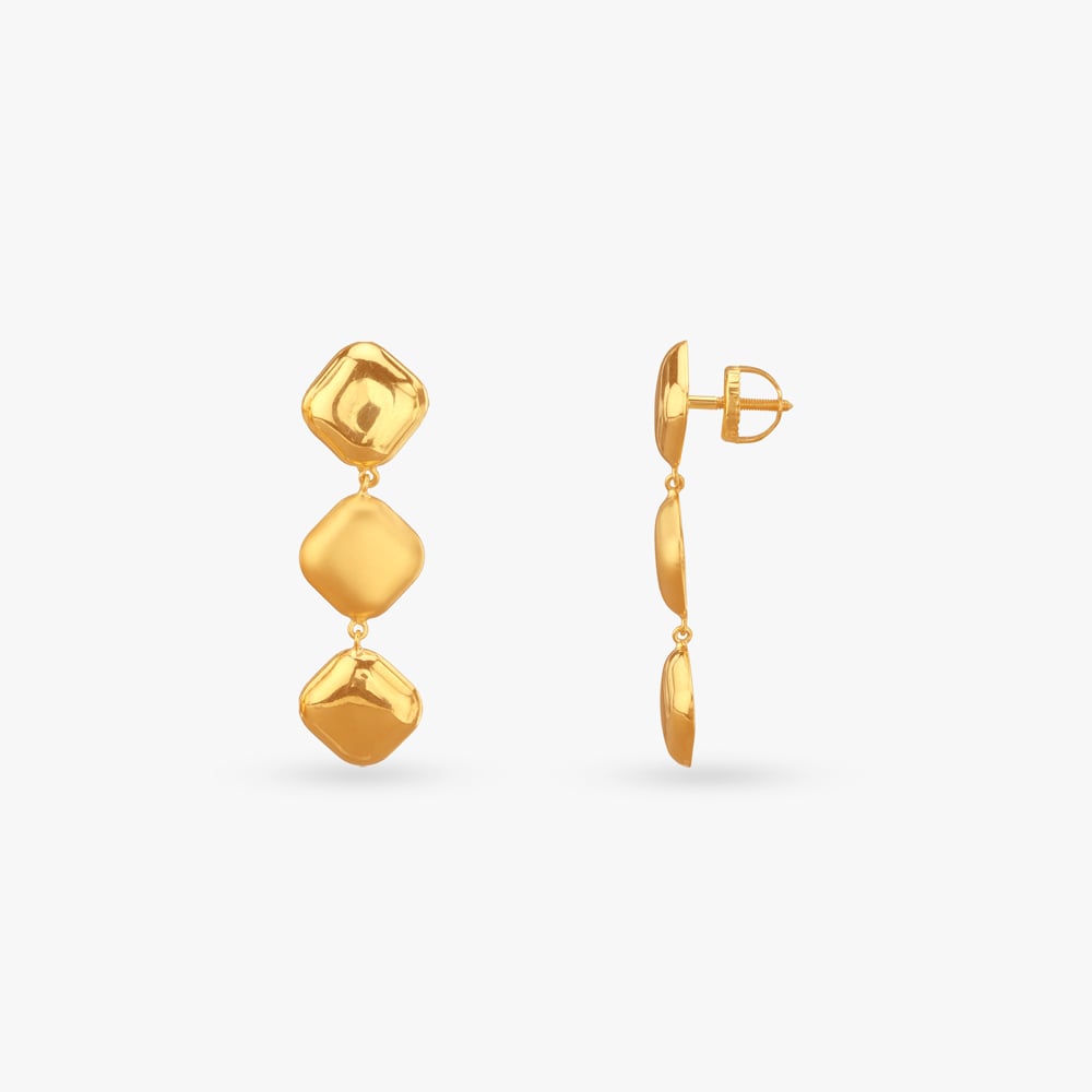 Bold Beats Gold Drop Earrings,,hi-res image number null