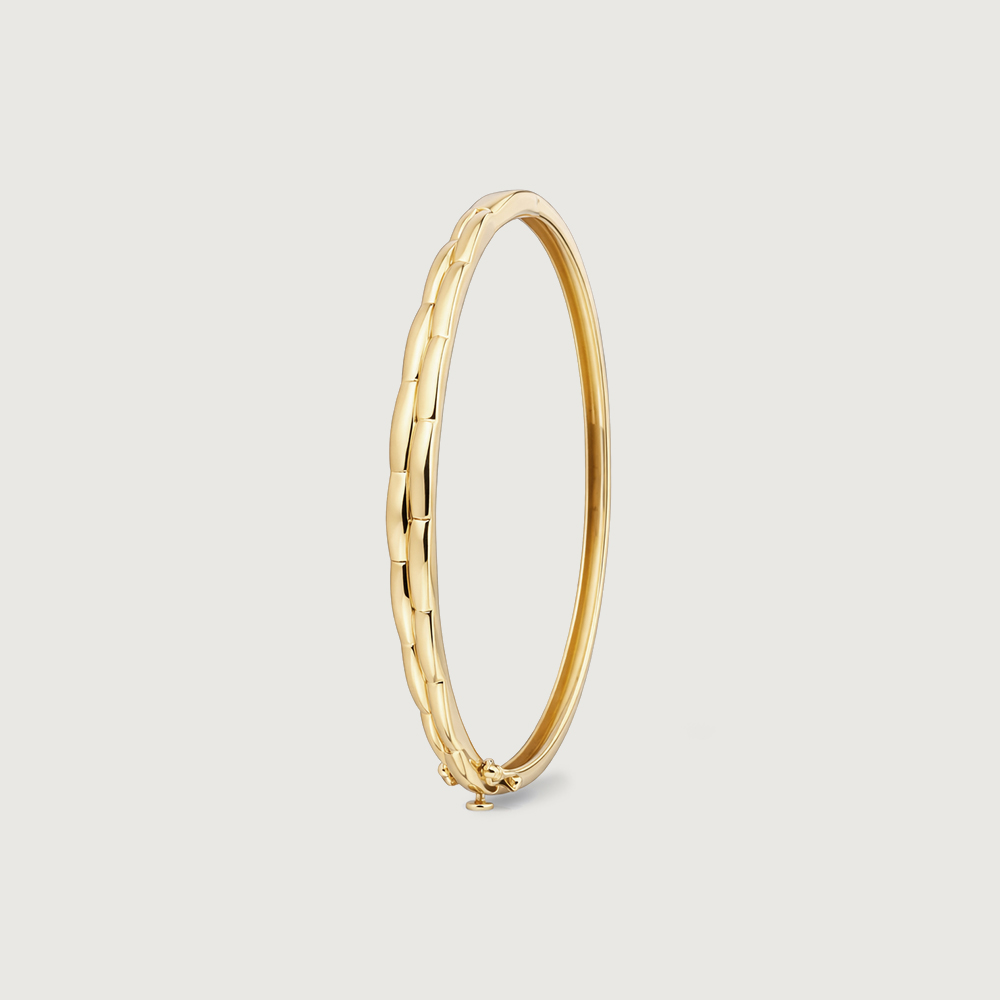 Elegant Twisted Gold Bangle,,hi-res image number null