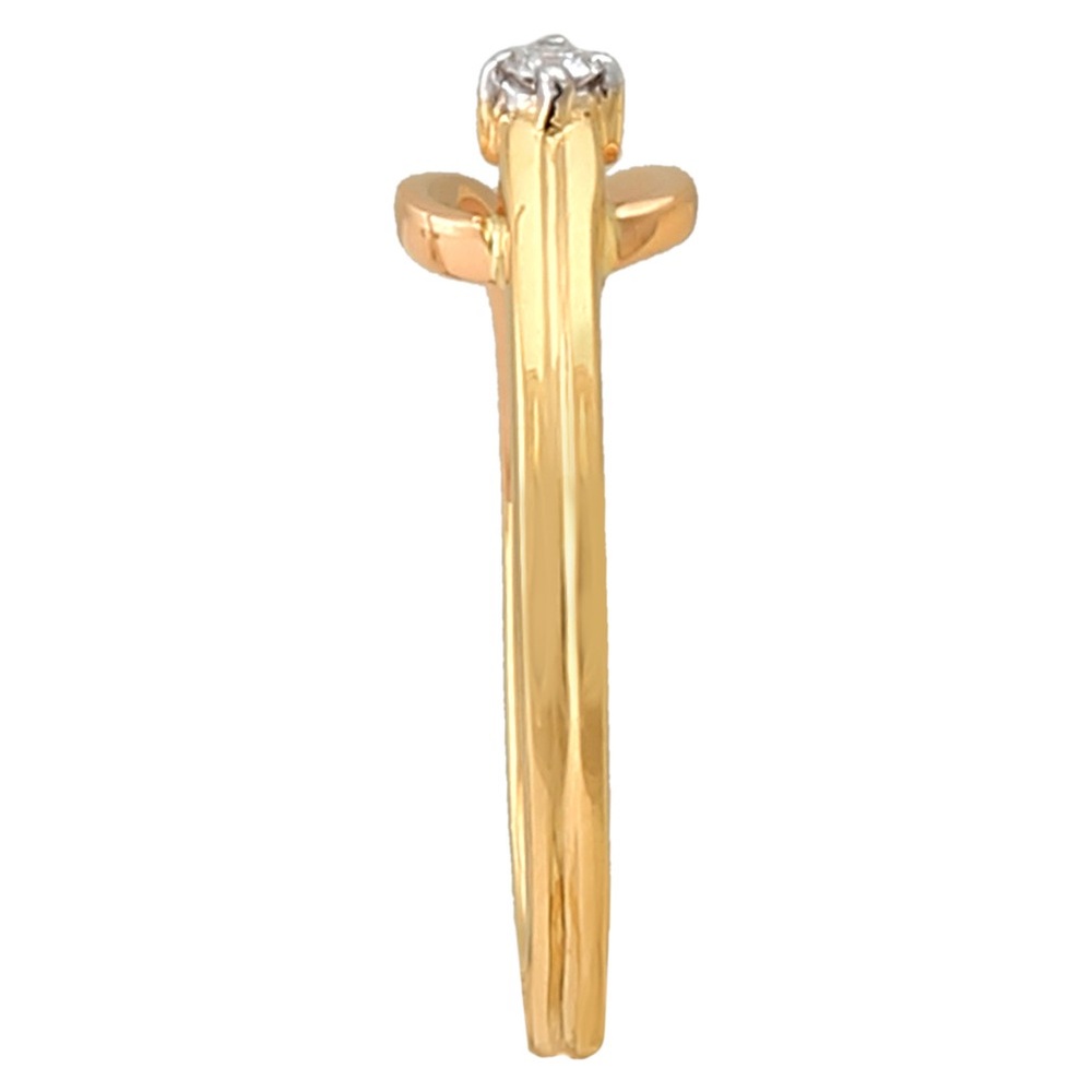 Beautiful 18 Karat Yellow And Rose Gold and Diamond Looped Ring,,hi-res image number null