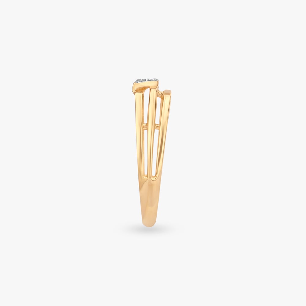 Rectangular Cluster Diamond Ring For Men,,hi-res image number null