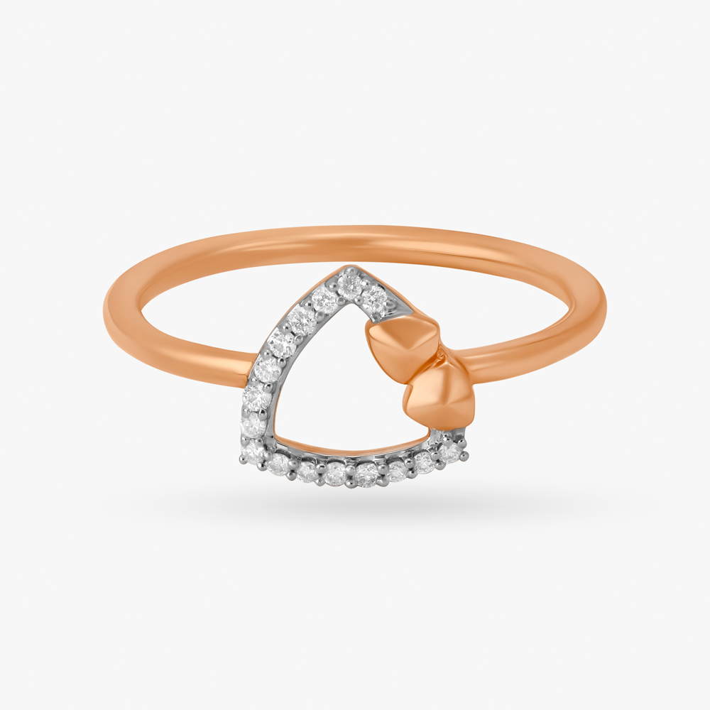 Curved Triangle Diamond Ring,,hi-res image number null