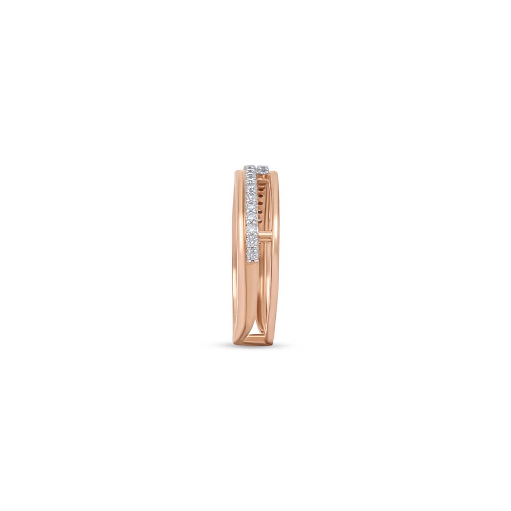 14 KT Rose Gold Poised Diamond Ring,,hi-res image number null