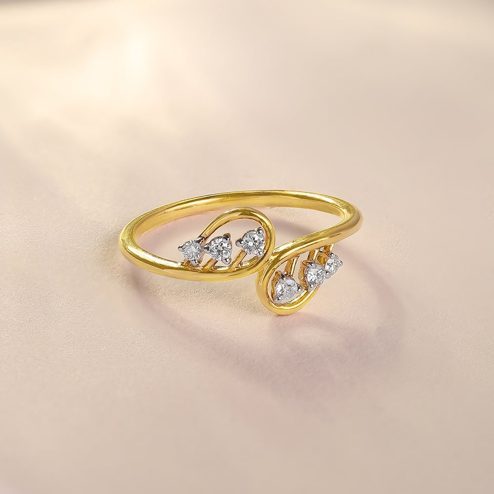 Infinity Grace Gold & Diamond Finger Ring,,hi-res image number null