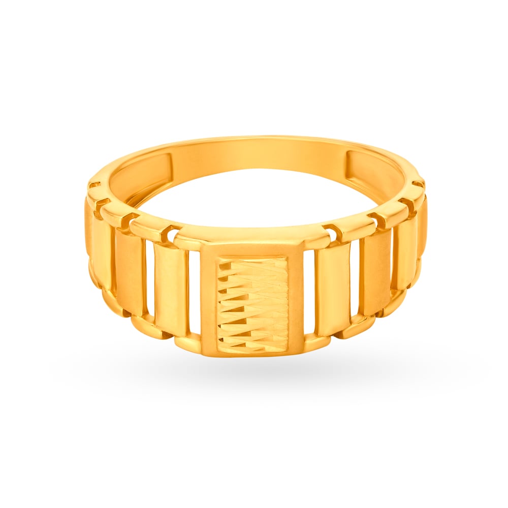 

Stylish Gold Mesh Ring for Men