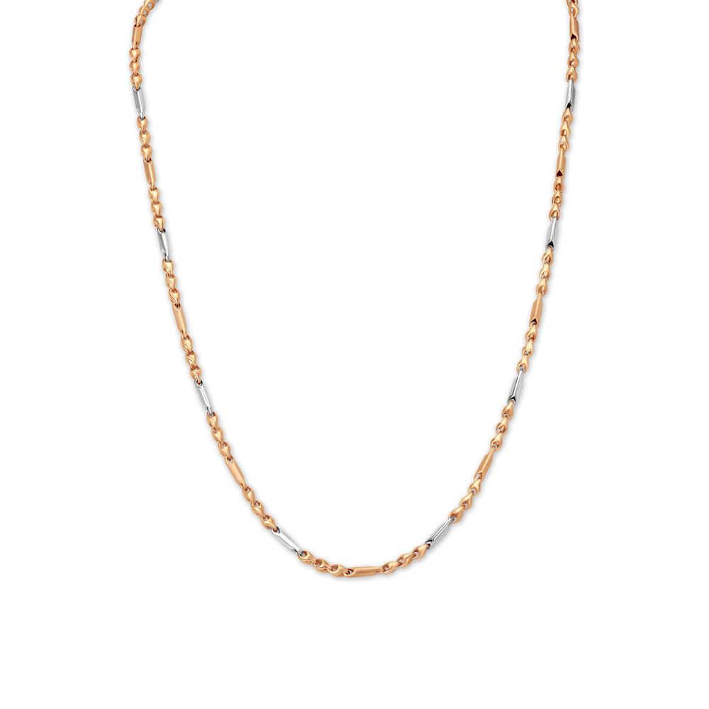 Link Style Dual Tone Gold Chain For Men