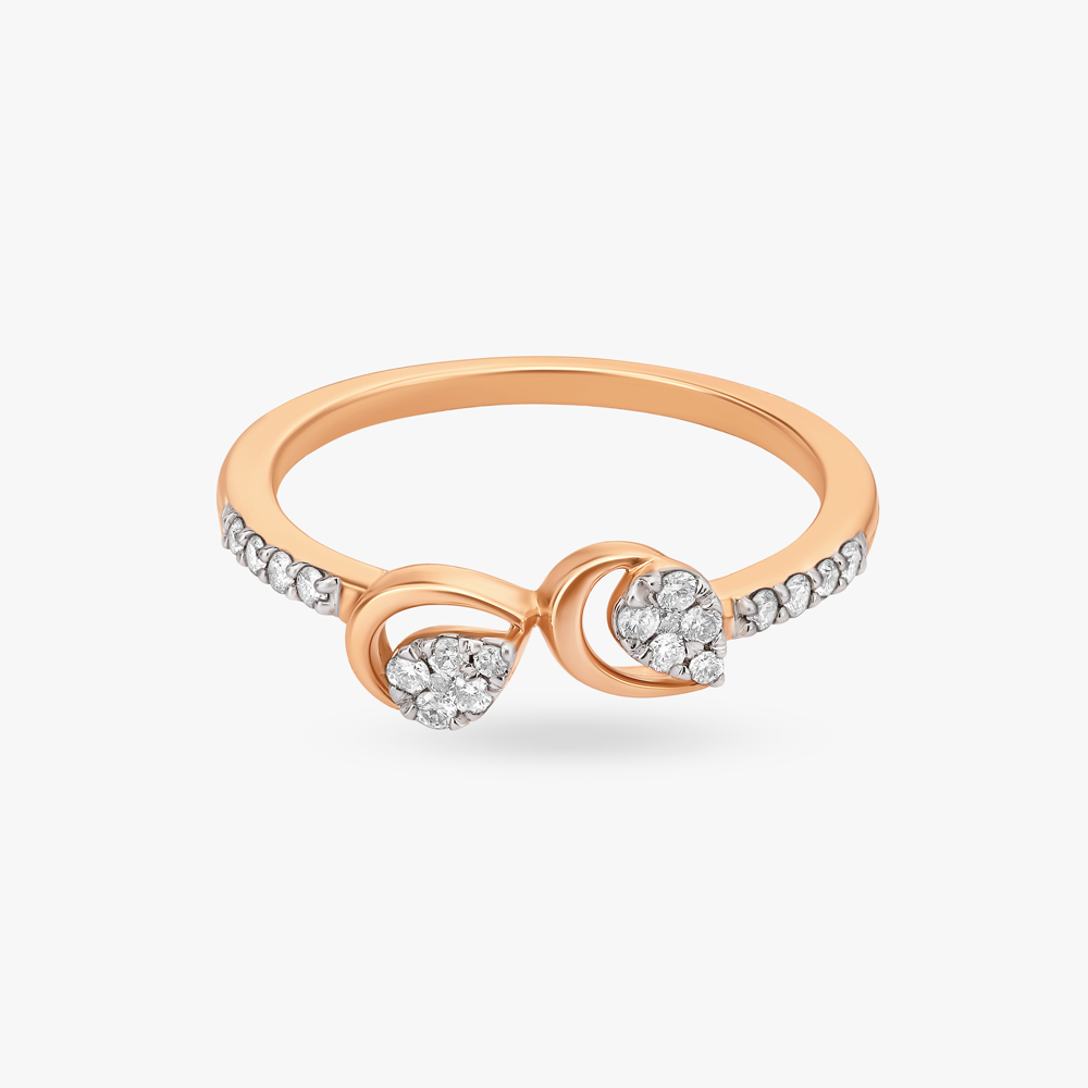 Enchanted Leaflet Diamond Elegance Finger Ring,,hi-res image number null
