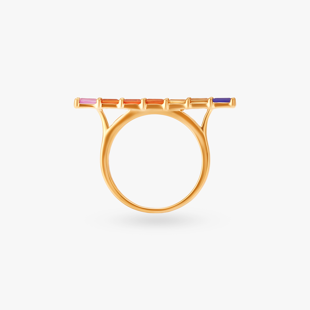 Rainbow Harmony Gold Finger Ring,,hi-res image number null