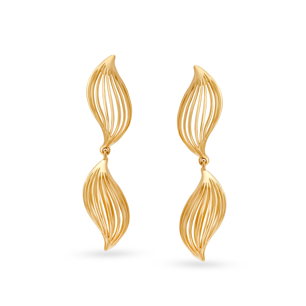 Alluring Gold Chandelier Drop Earrings