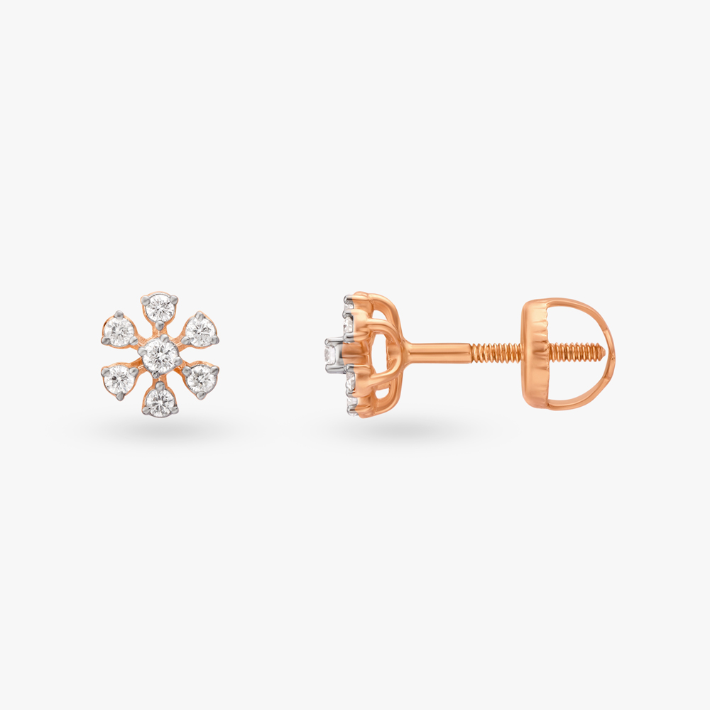 Petal Diamond Stud Earrings,,hi-res image number null