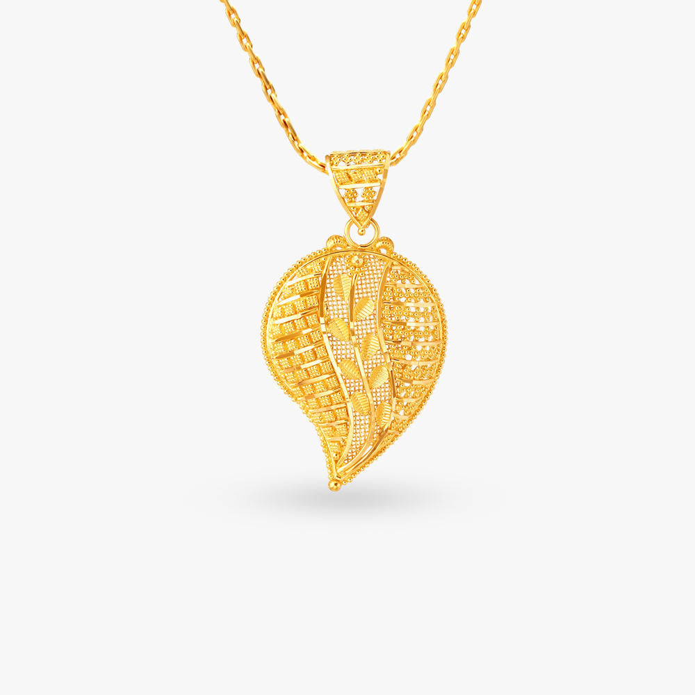 Grandiose Gold Pendant and Earrings Set,,hi-res image number null