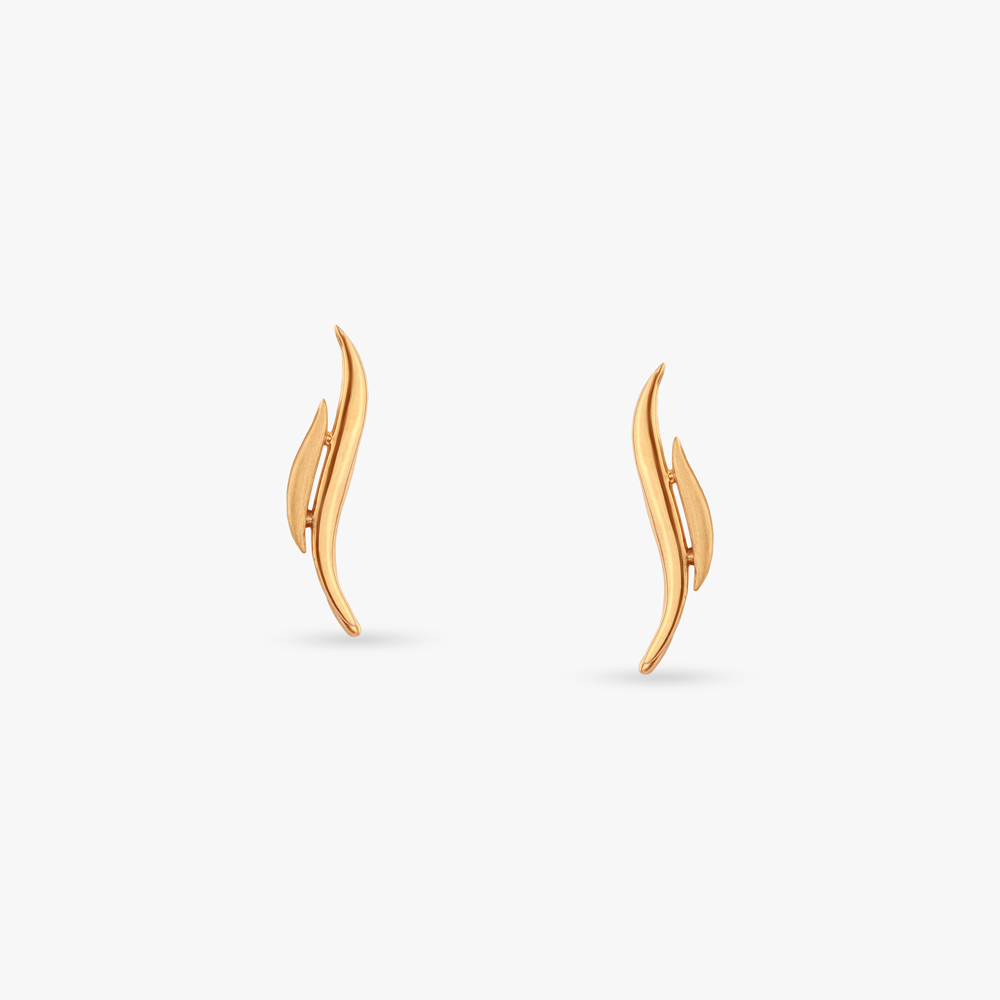 Twin Flame Gold Stud Earrings,,hi-res image number null