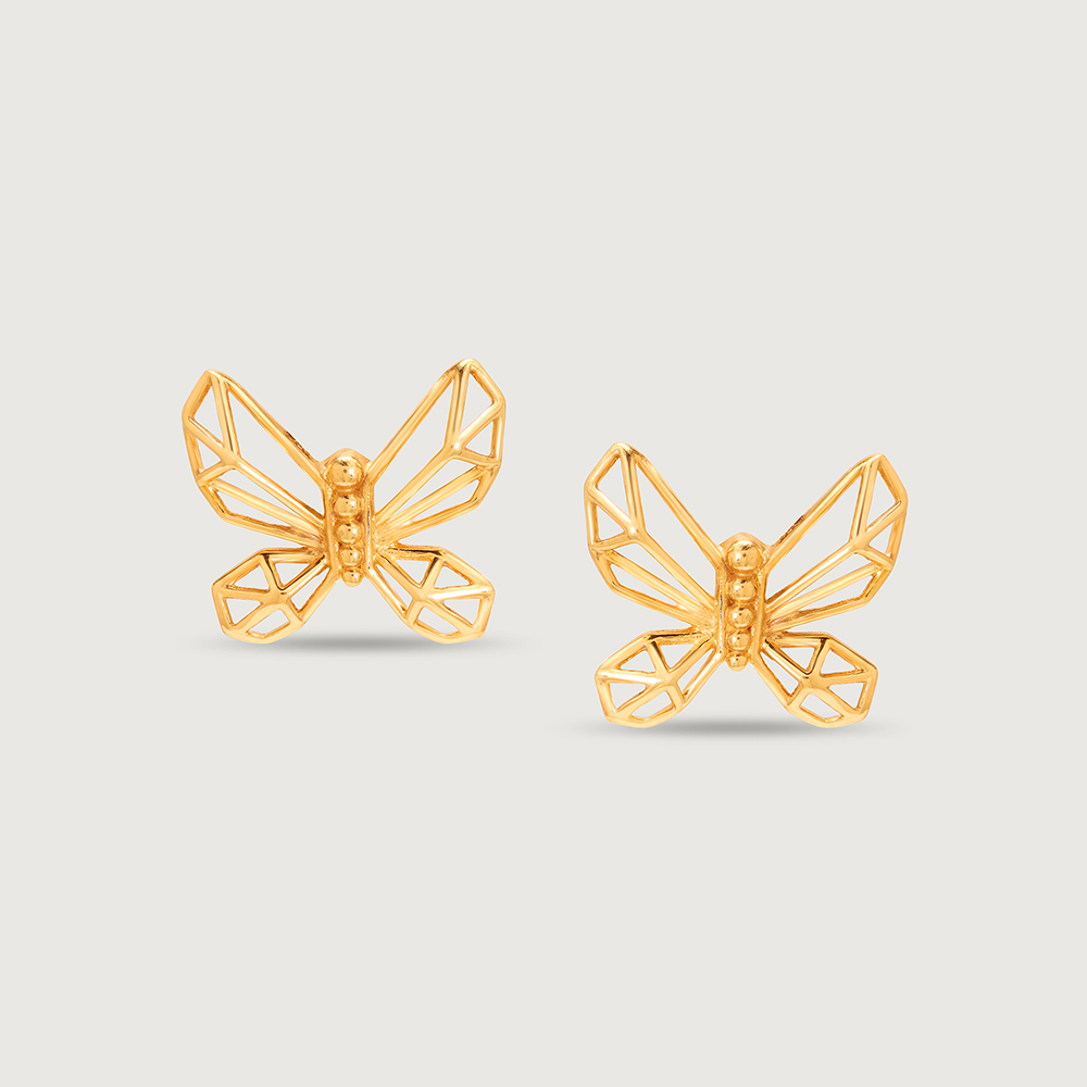 Cupid Edit Whimsical Wings 14KT Gold Stud Earrings,,hi-res image number null