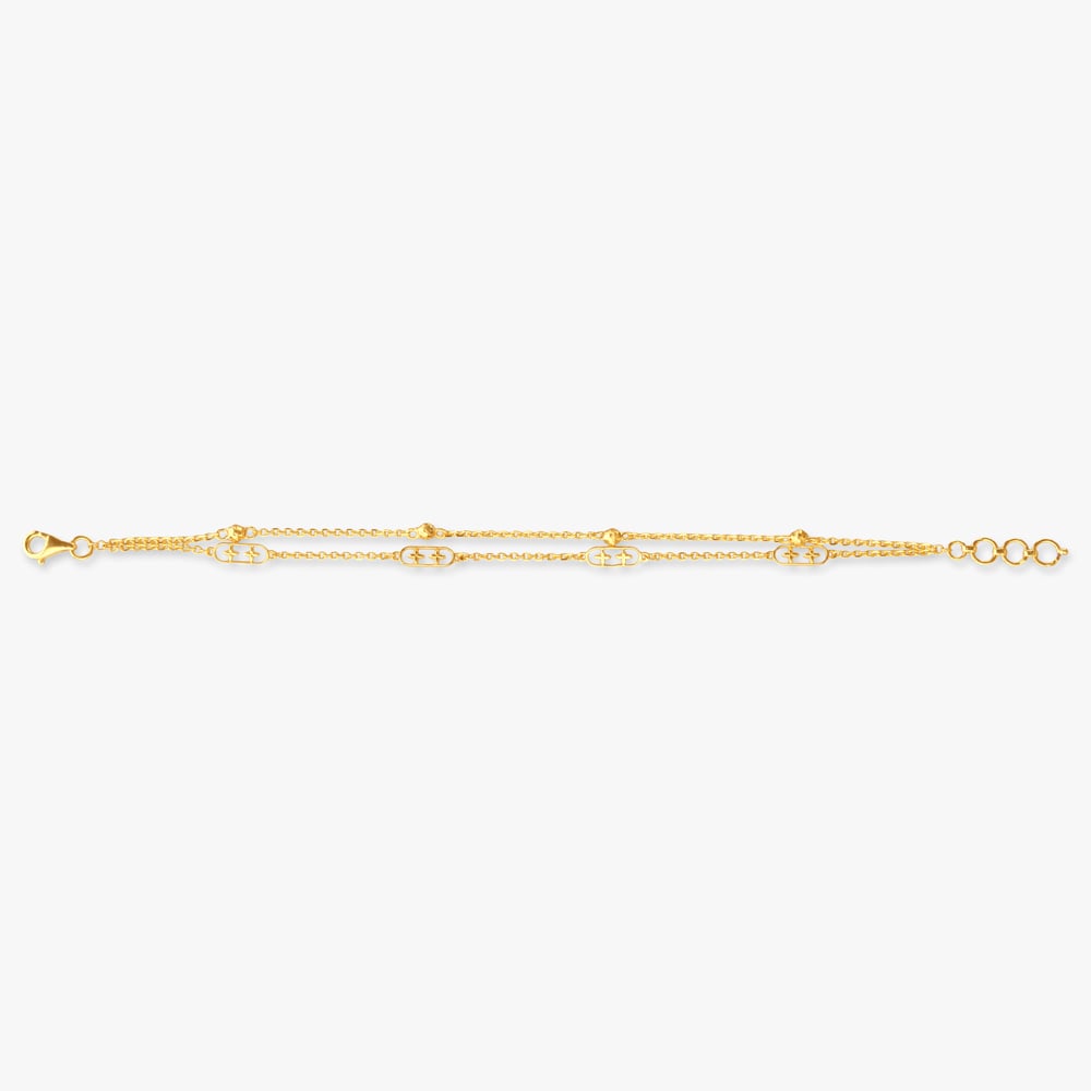 

Filigree Link Gold Bracelet