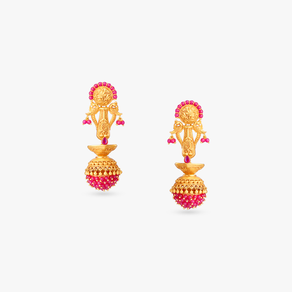 Dancing Feather Gold Necklace set,,hi-res image number null