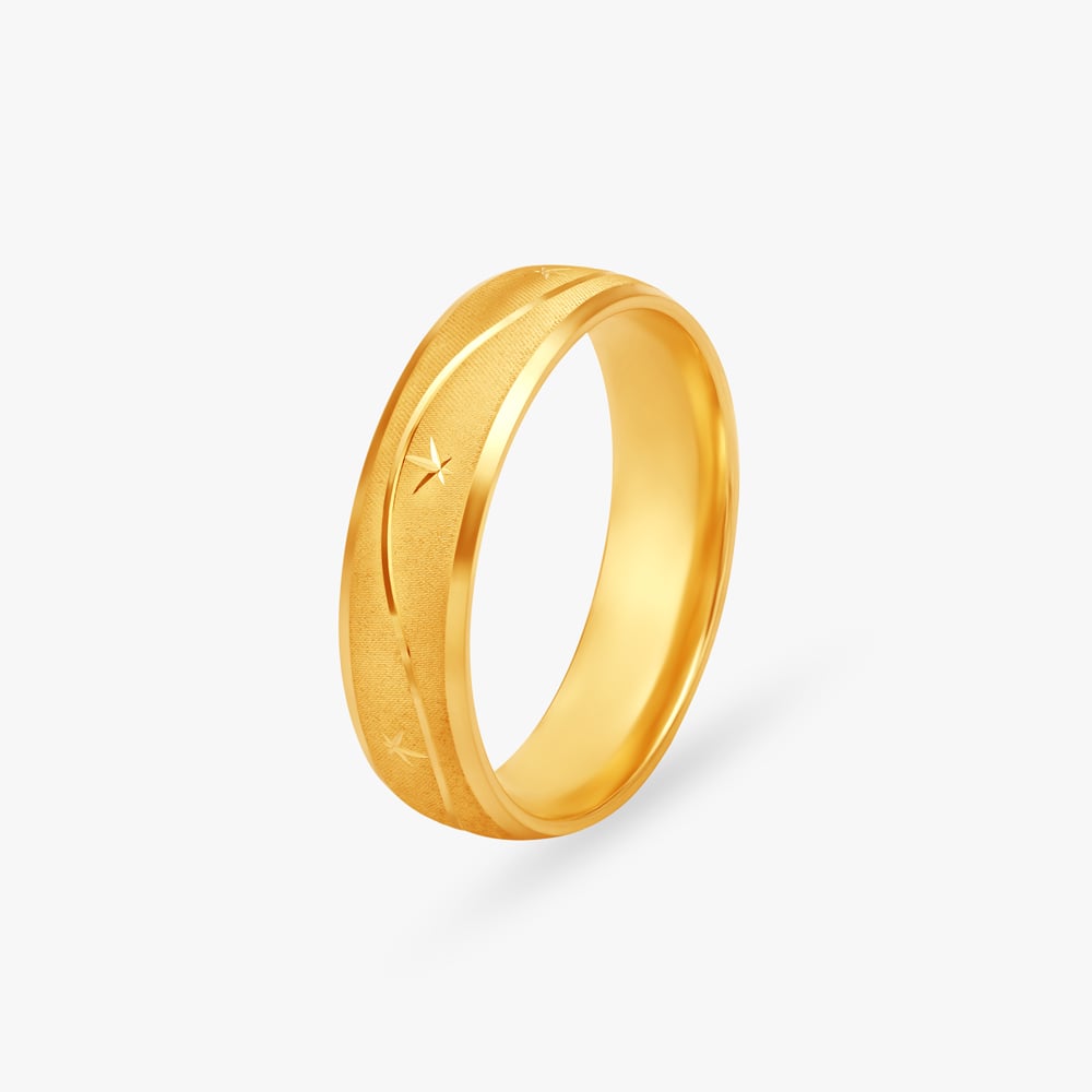 Religious Square Gold Ring For Men | Tanishq