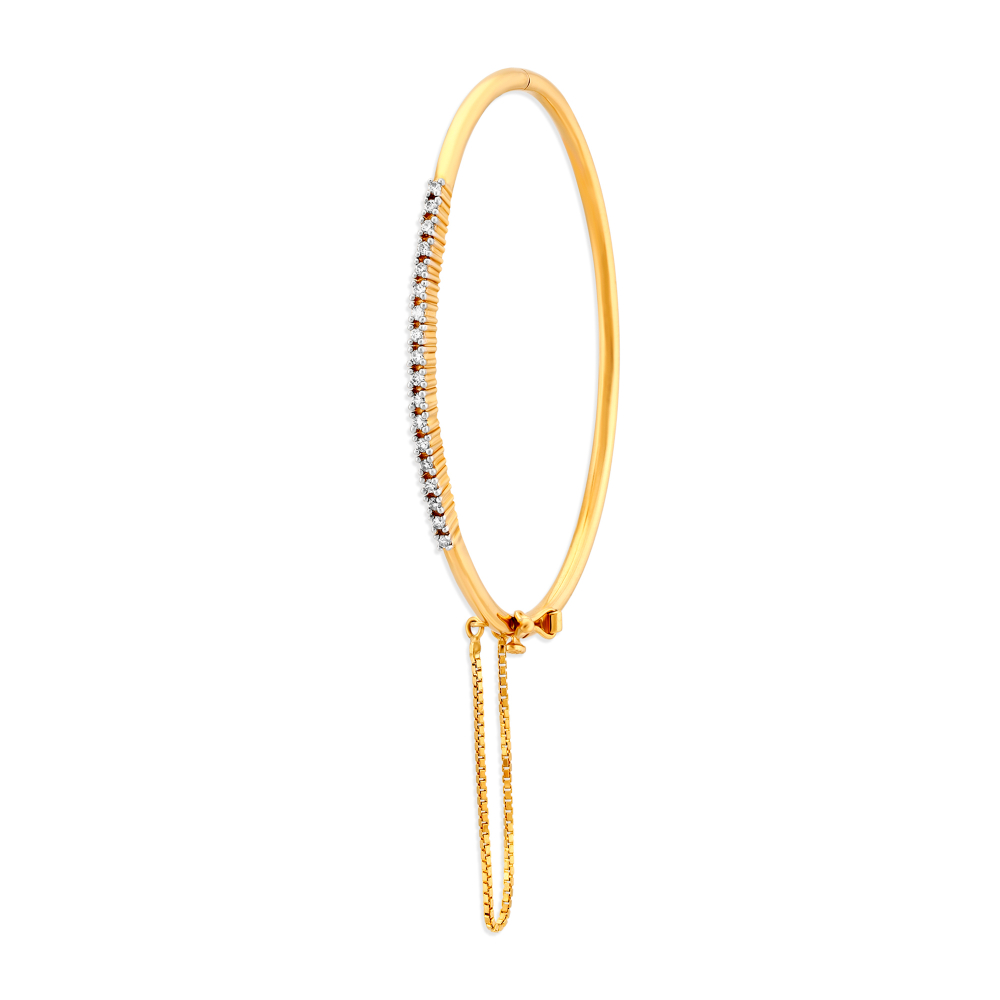 Minimalistic Stylish Diamond Bangle,,hi-res image number null