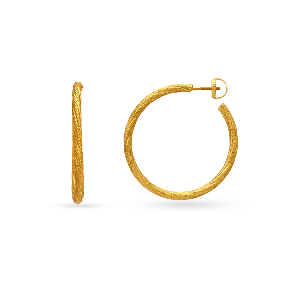 Stunning Gold Hoop Earrings,,hi-res image number null