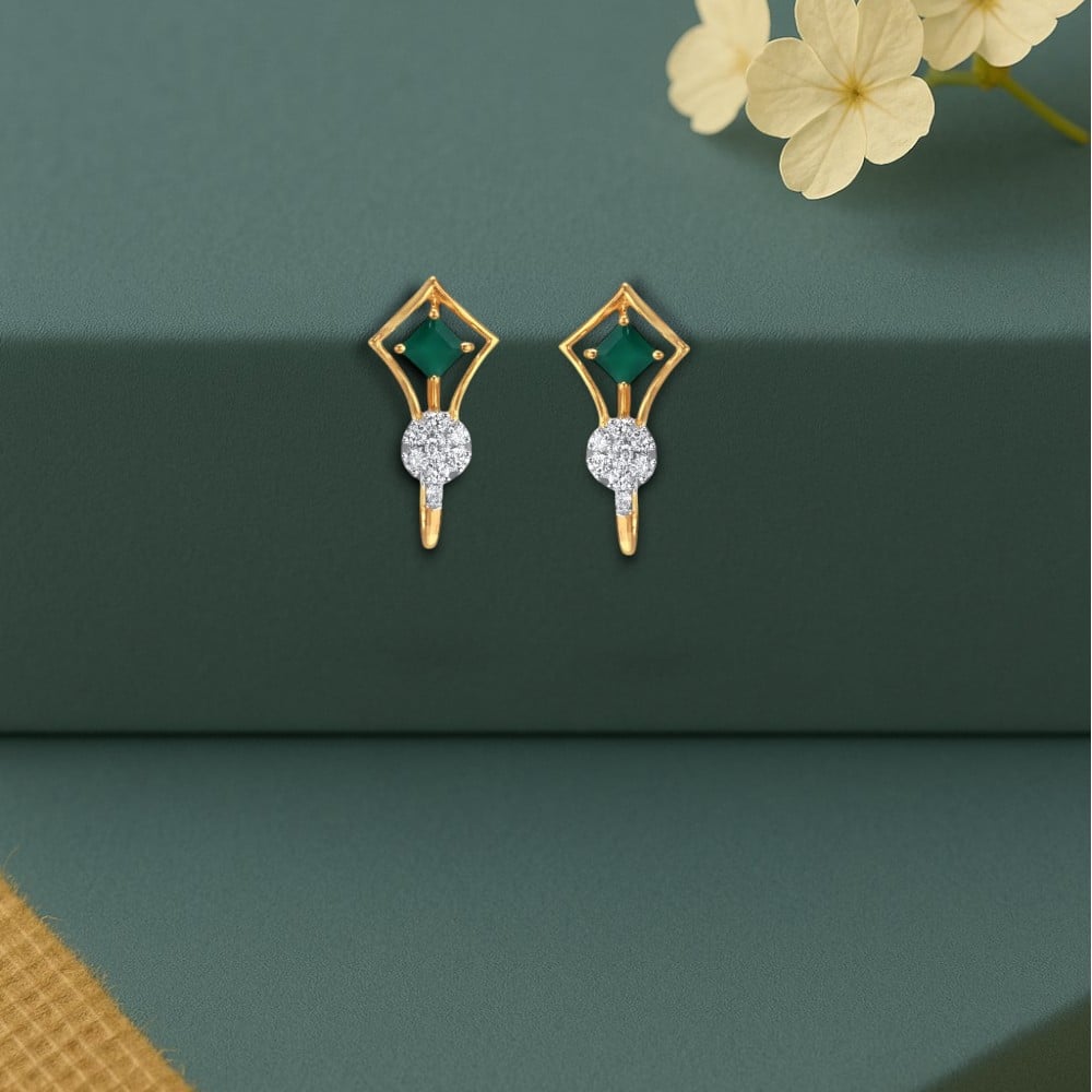 

Arc Frame Diamond Stud Earrings