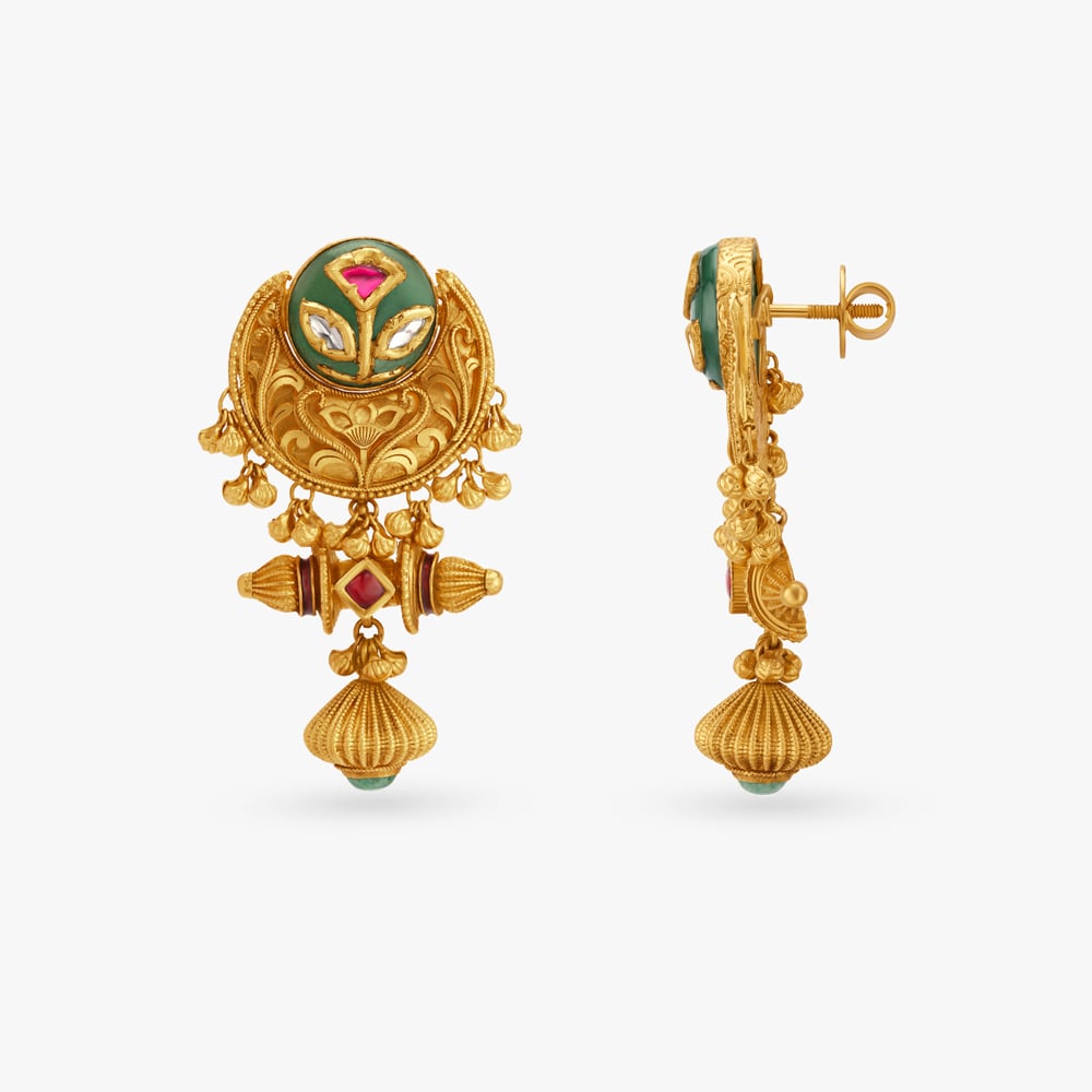 Opulently Classic Necklace Set with Kundan Inlay Work,,hi-res image number null