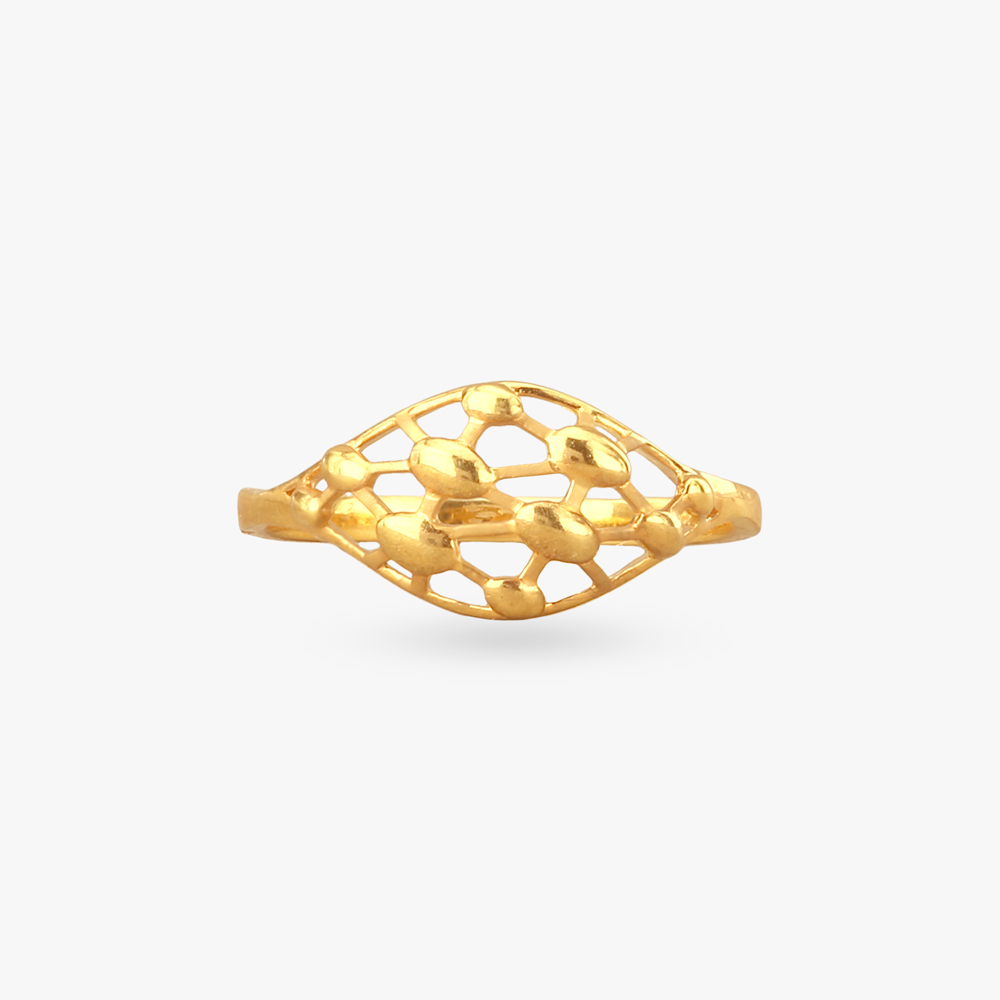Honeycomb Gleam Gold Ring,,hi-res image number null
