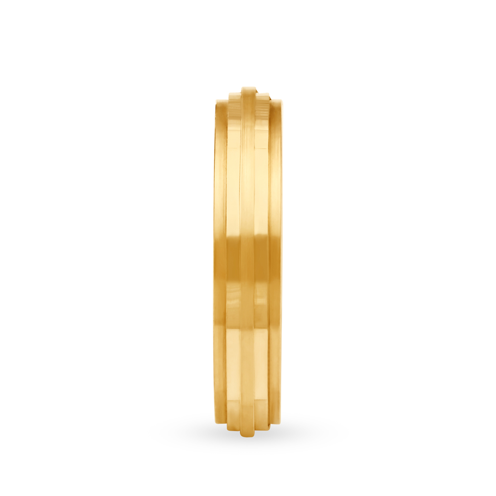 Exquisite 22 Karat Yellow Gold Sleek Geometric Ring,,hi-res image number null