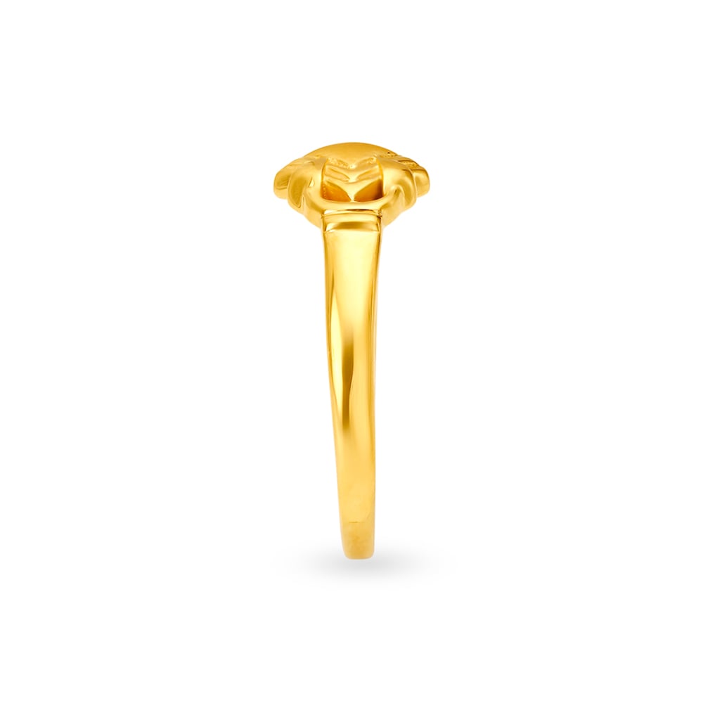 Ethereal 22 Karat Yellow Gold Geometric Finger Ring,,hi-res image number null