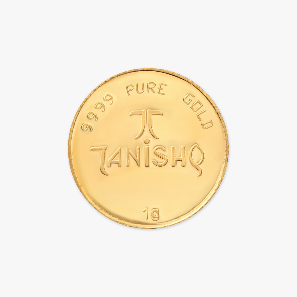 1 gram 24 Karat Gold Coin with Ganesha Motif,,hi-res image number null