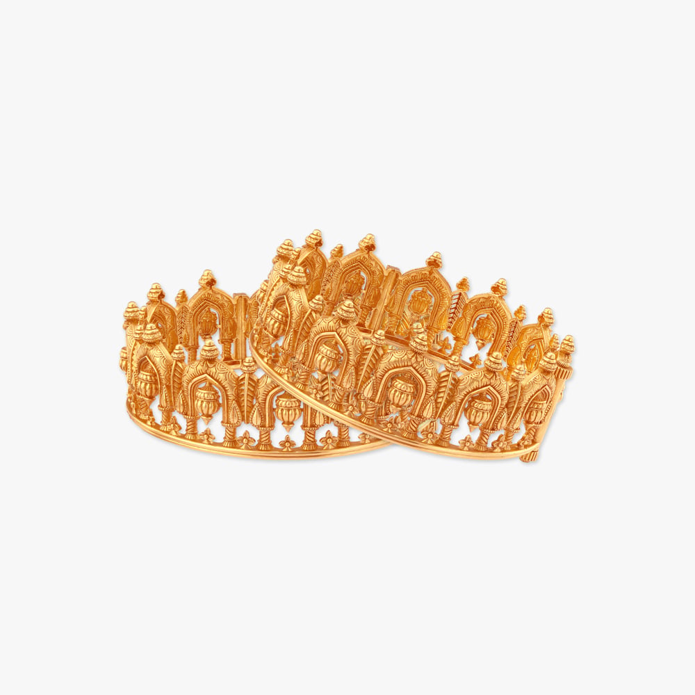 Archways of Splendour Gold Bangles,,hi-res image number null